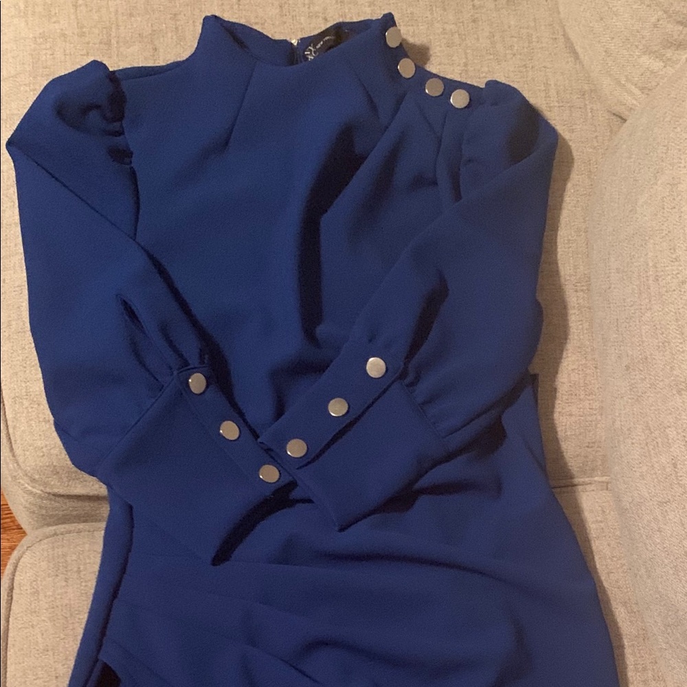 NY & Co Colbat Blue midi dress